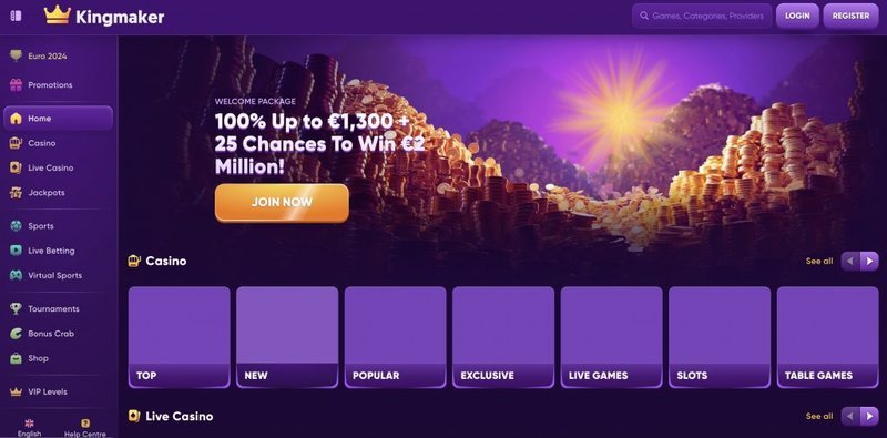 Kingmaker casino games à France
